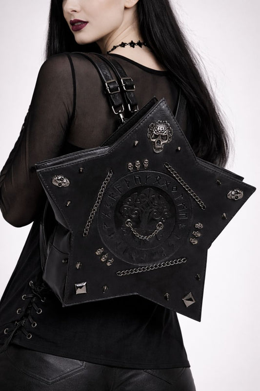Gothic Skull Star Backpack